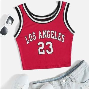 LA Graphic Ringer Tank Top